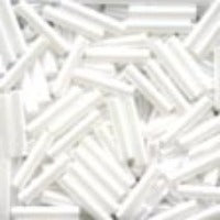 80479 Medium Bugle Beads - White