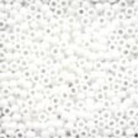 02058 Glass Seed Beads -  Crayon WHITE