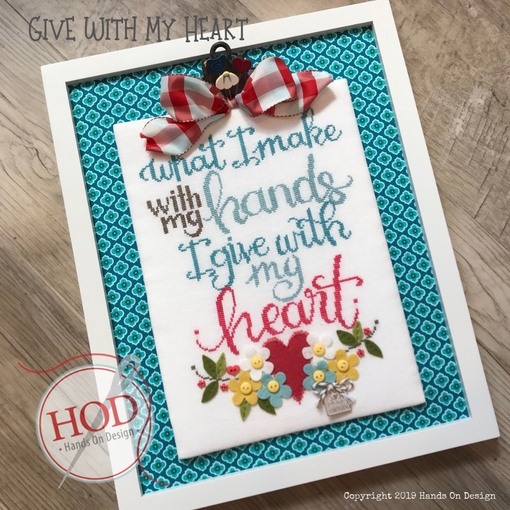 Give With My Heart - Cross Stitch Pattern ( Hands On Design )