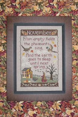 Monthly Sampler Series: November - Cross Stitch Pattern