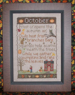 Monthly Sampler Series - October - Cross Stitch Pattern