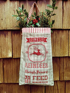 Reindeer Feed Sack - Cross Stitch Pattern
