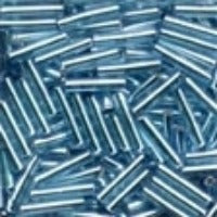 82054 Medium Bugle Beads - Aqua Ice