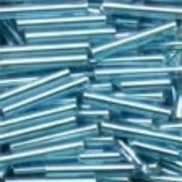 92054 Large Bugle Beads - Aqua Ice