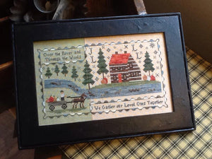 Over The River Cross Stitch Pattern - Chessie & Me