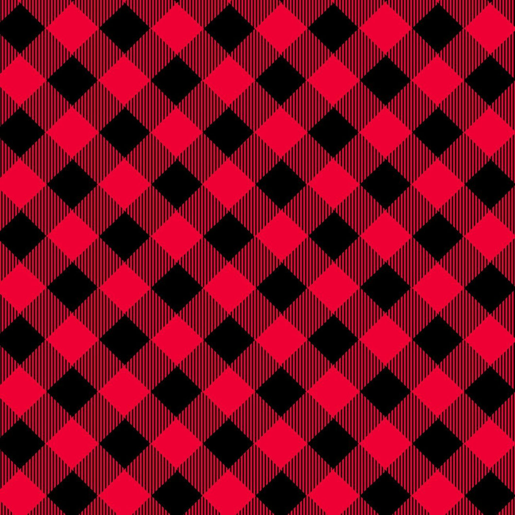 1/2 yard Red/Black Buffalo Check